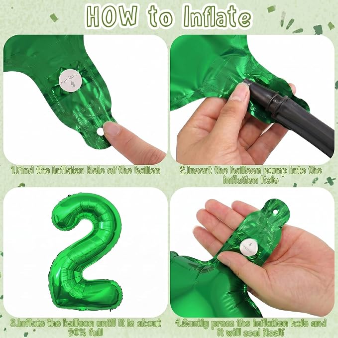 Green Number 12 Balloon 40 Inch, Glossy Foil Duo - Image 5