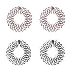 Sowaka 4 Pcs Circular Stretch Comb Plastic Black Brown Circle Spring Headband Flexible Hair Wrap Holder for Women and Girls, Outgoing Sports Accessories (8 shape - black and brown)