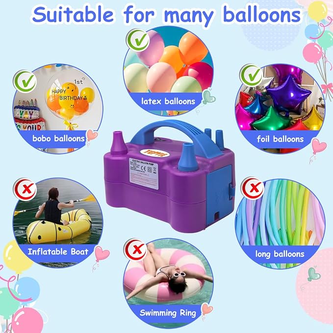 Electric Balloon Pump, Portable 2 Modes Balloon Blower Machine - Image 7