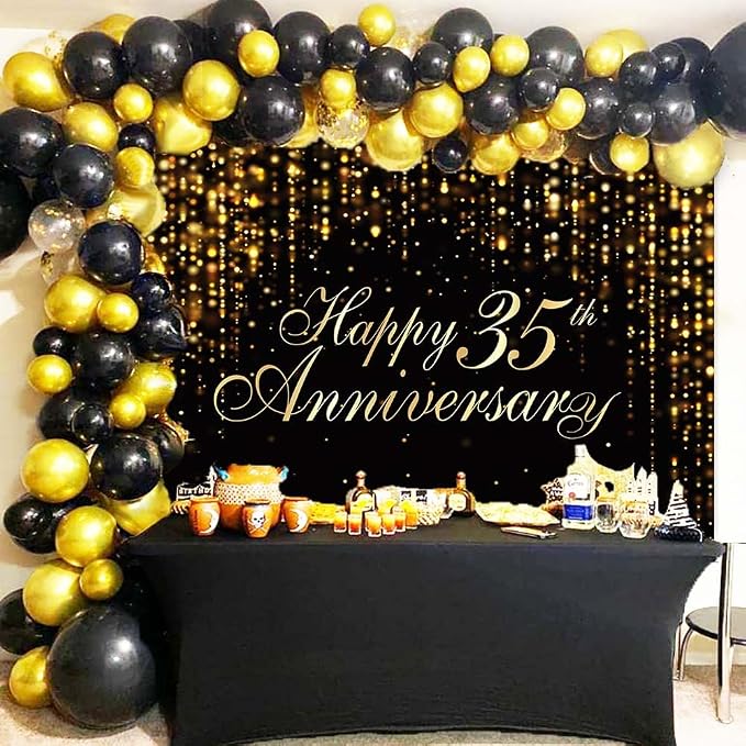 Happy 35th Anniversary Backdrop - Image 4