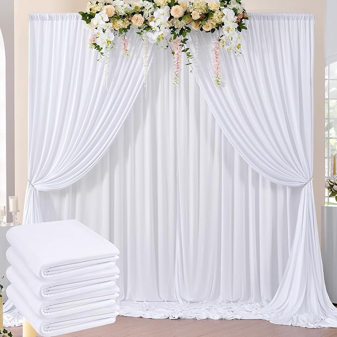 20ftx10ft White Backdrop Curtains - Image 7
