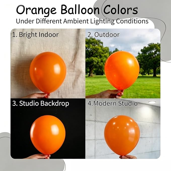 100pcs 5 Inch Small Orange Balloons Garland Arch Gap Fillers | 5”Matte Mini - Image 3