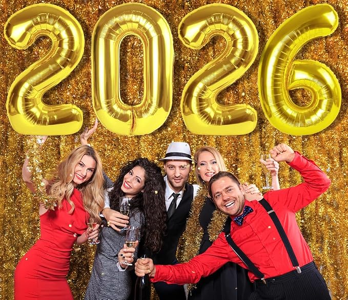 2026 Balloon 40 inch Gold Number Balloons - Image 2