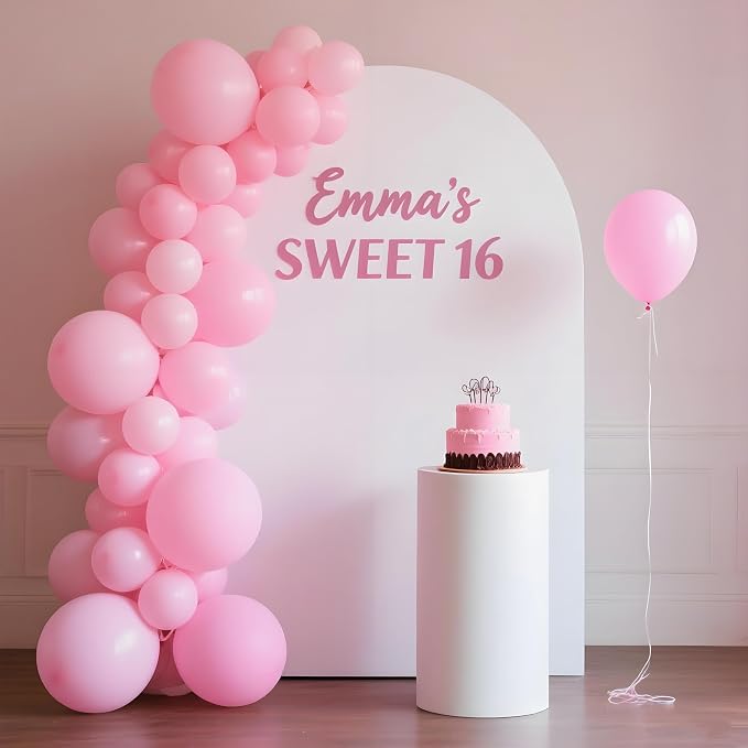 Awenztech 120pcs 5 inch Light Pink Latex Balloons | Baby Shower, Bridal Shower - Image 3
