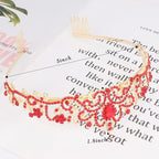 Didder Gold Tiaras for Women, Red Rhinestones Tiaras and Crowns for Women Elegant Princess Crown with Combs Tiaras for Girls Wedding Crowns for Brides Women's Headbands Prom Birthday Party