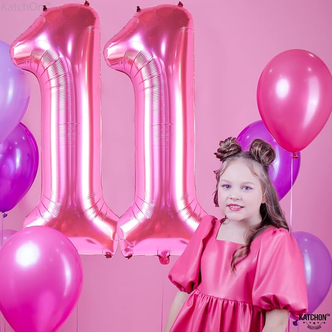 Katchon, Hot Pink Number 11 Balloon - Image 7