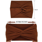Wide Headbands For Women Extra Large Headband Twisted Knot Head Bands For Women's Hair Band Scarf Turban Accessories 6 Pack
