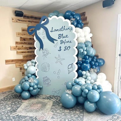Dusty Blue Latex Balloons, Baby Shower Party Decorations - Image 5