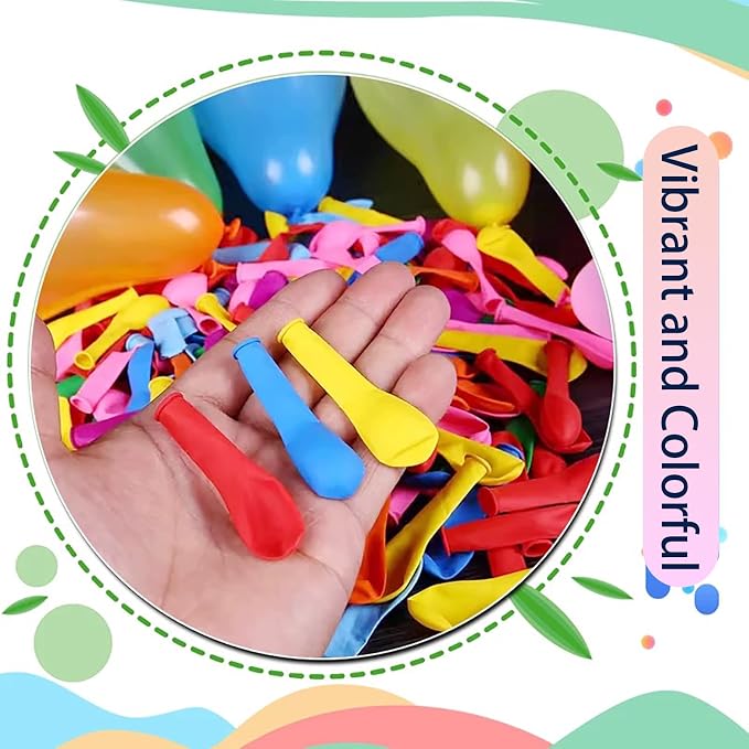 Assorted Colors Balloons, 500 Pack 3 Inch Rainbow Latex Balloons, Small - Image 4