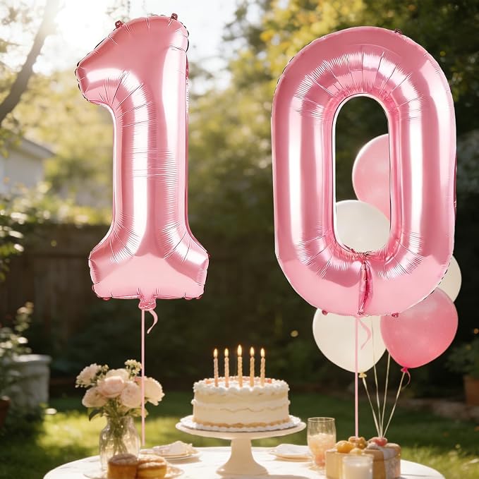 40 Inch Number 10 Balloons for 10th Birthday Party Decorations, 0-100 Jewelry - Image 3