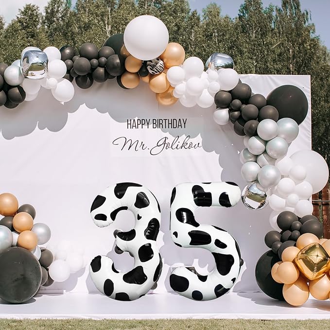 Cow Print Number Balloon 40 Inch Cow Print Number 3 Balloon Cowgirl Theme - Image 3