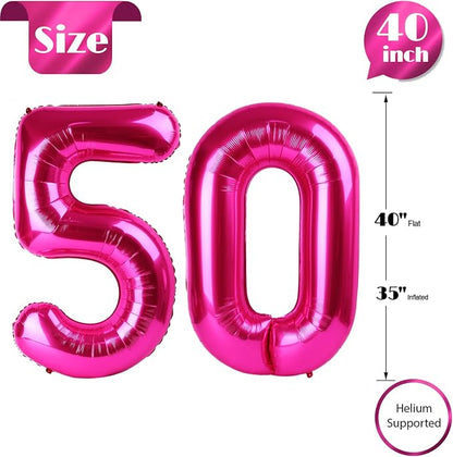 Hot Pink 50 Balloon - Image 5