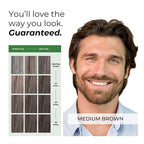 Simpler Hair Color for Men Kit for Full Gray Coverage - Medium Brown Men’s Hair Dye - Easy Hair or Beard Dye for 100% Gray Coverage - Ammonia Free Hair Color, Beard Coloring for Men