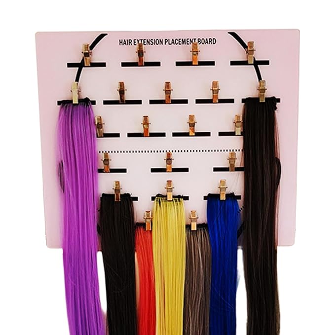 Extension Holder - Styling Extension Holder, Acrylic Hair Separator, Hair Extension Holder Board | Hair Tinsel Organizer, Home And Salon Wig Grafting Plate With Clip For Hairpieces Sectioning Display