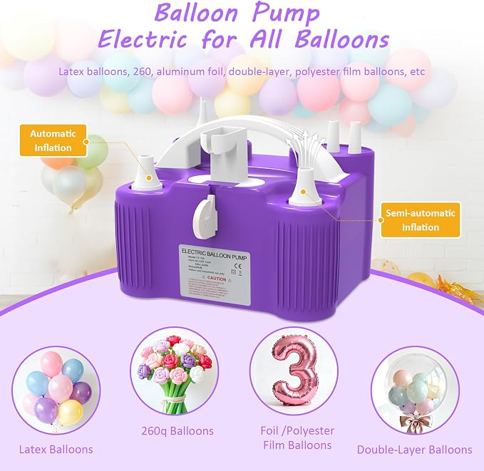 4-in-1 Balloon Pump Electric Balloon Pump Inflador De Globos Electrica Sports - Image 2