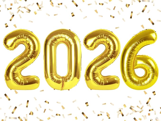 2026 Balloon 40 inch Gold Number Balloons by Enyeopd