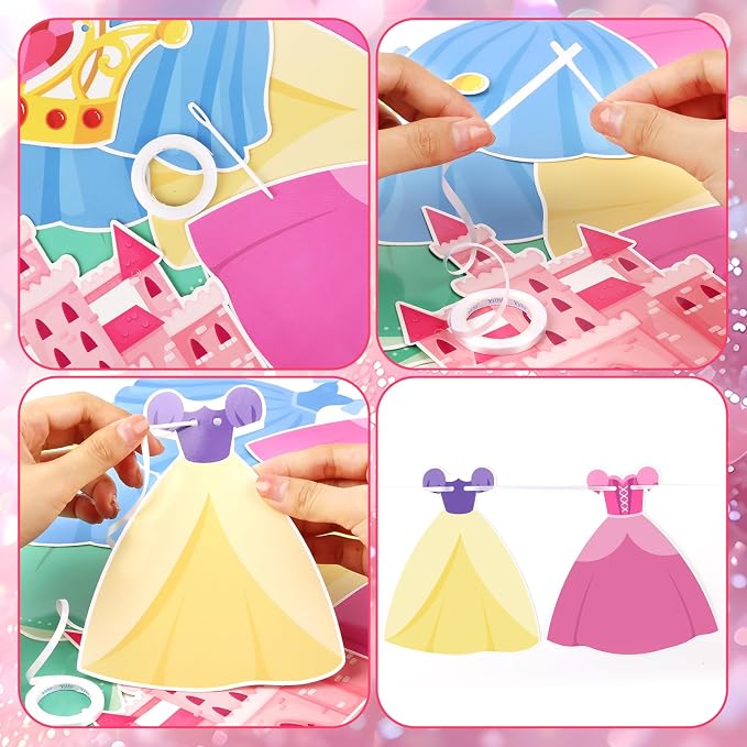 Princess Birthday Banner Princess Party Bunting Banner Garland Dress Theme - Image 3