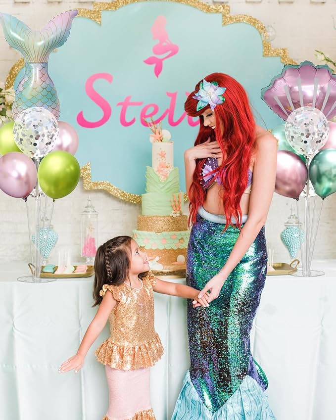 Mermaid Table Decoration Balloon Holder Kit 4 Sets - Image 7