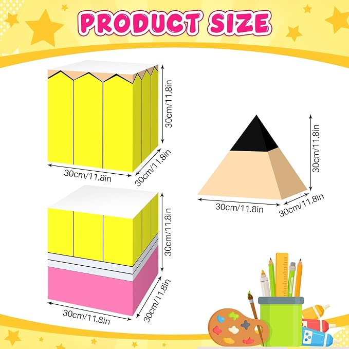 Denylo pro 12 Pcs Back to School Decoration Large Pencil Decoration Boxes - Image 2