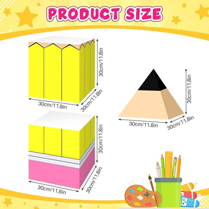 3 Pcs Back to School Decoration Large Pencil Boxes Pencil Decorations - Image 2