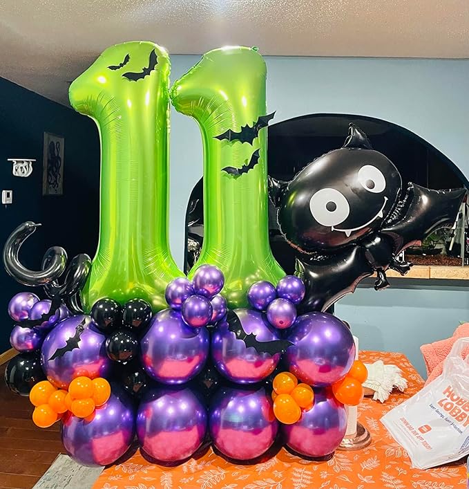 40 inch Number Balloon 0-9 Green Large Number 11 Balloons, Digital Balloons - Image 3