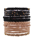 Gypsea Bands Hair Tie Bracelets for Men, Women & Kids - Set of 10 (Bali)