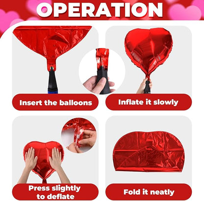 Valentines Day Balloons Decoration, Rose Be Mine and Red Heart Letter Balloons - Image 6