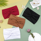 DRESHOW 4 Pack Turban Headbands for Women Wide Vintage Head Wraps Knotted Cute Hair Band Accessories