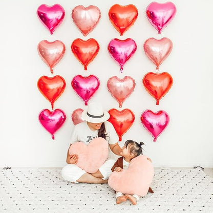 Rose Gold Foil Heart Balloons, Valentines Balloons 18inch Foil Balloons - Image 4
