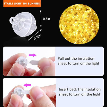 200pcs Led Balloons Lights, Mix Colors Round Ball Balloon Lights Long Standby - Image 3