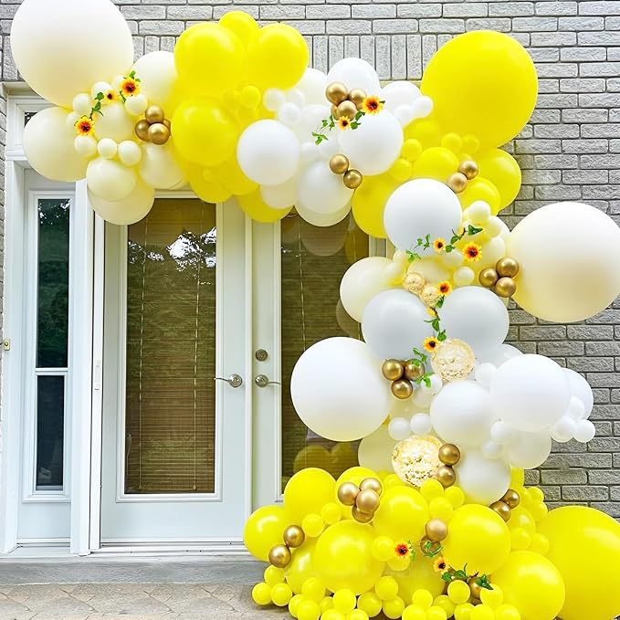 Voircoloria 90pcs Yellow Balloons Garland Arch Kit, 18 12 10 5 Inch | - Image 4