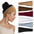 Headbands for Women, 6 Pack Wide Non-Slip Stretchy Hair Bands for Yoga, Workout, Running, Fashion Hair Accessories for Women's Hair（Shape 5）
