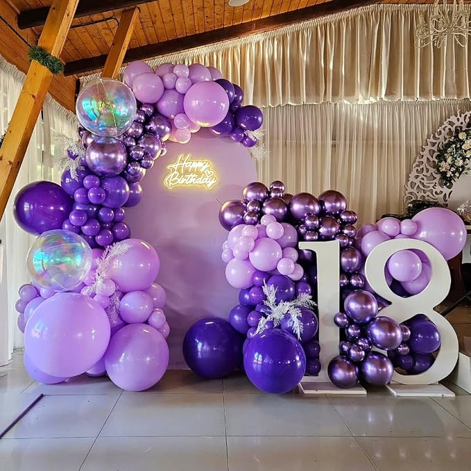 Lukiituke Purple Balloons, Bridal Showerl Decorations - Image 7