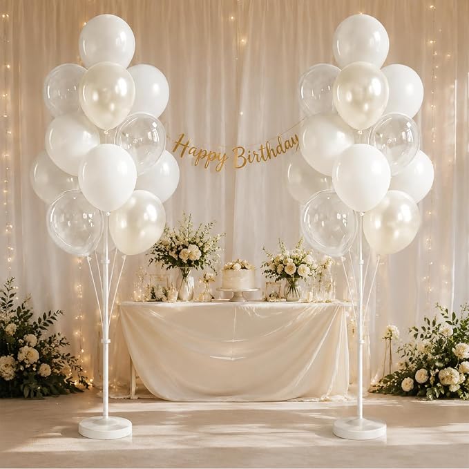 Pearl white Balloon Column Kit Set of 2 - Image 7
