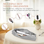 Professional Hot Hair Tools Organizer Bag Portable Travel Heat Resistant Storage Case Pouch for Curling Irons, Flat Irons, Hair Straightener and Styling Tools(17.7" x 3.2"x 3.2")