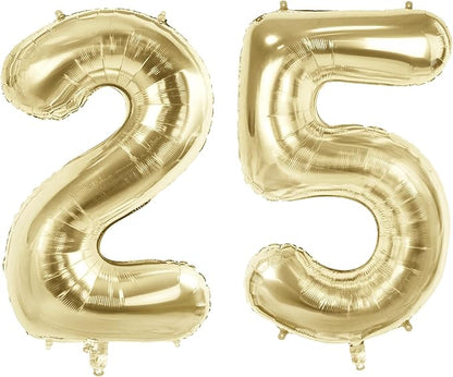 Number 25 Balloons for 25th Birthday Party Decorations, 40 Inch 0-100 by Joycard