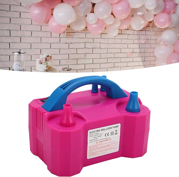 600W Electric Air Balloon Pump Dual Nozzle Automatic Balloon Inflator Blowing - Image 4