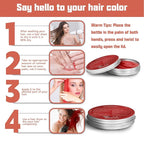 4 Colors Temporary Hair Color Wax, Temporary Hair Dye Red Purple Blue Green Washable, Temporary Hair Wax Color for Kids Women Men, Gifts for Teen Girls,Boys,Kids,Halloween,Cosplay,Party