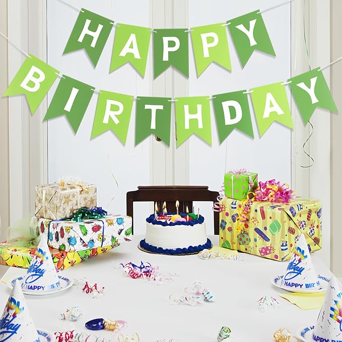 Happy Birthday Banner-Birthday Flag Bunting - Image 2