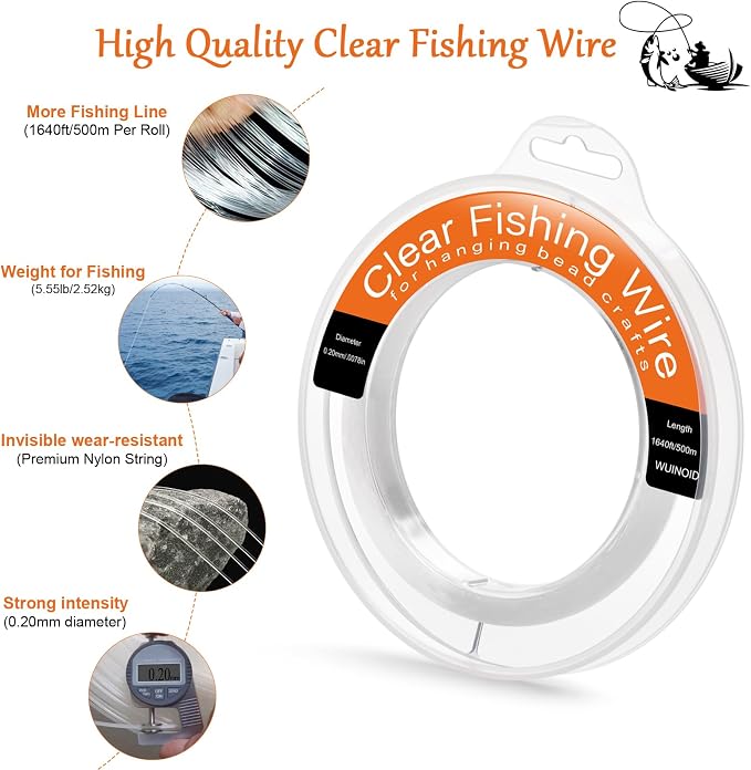 Fishing Line Wire Monofilament Clear Nylon String - Image 2