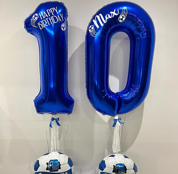 Navy Blue 10 Balloon Numbers, 40 Inch Dark Blue 10th Birthday Balloons Large - Image 5