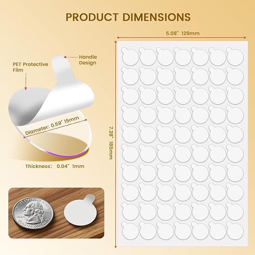 350Pcs Double Sided Adhesive Dots, Removable Clear Dots Sticky Tack, Waterproof - Image 2