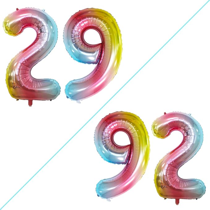 Number 29 Balloons for 29th Birthday Party Decorations, 42 Inch Jumbo Foil by GOER