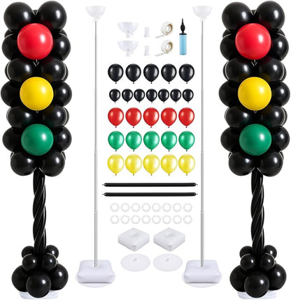 Gejoy 2 Sets Traffic Light Balloons Column Stand Kit by Gejoy