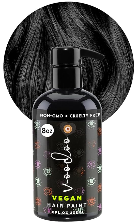 MOEHAIR Semi-Permanent Hair Color | Black Hair Dye 8 Oz | Temporary Hair Dye for Dark Hair | Voodoo Majestic Black Hair Color No Ammonia, Sulfate & Paraben | Vegan & Cruelty-Free | Drip-Free & Creamy