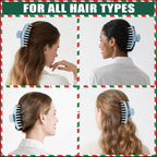 TOCESS Hair Claw Clips for Women - 8PK Large Neutral Matte Jumbo Hair Clips for Thick, Thin, Long, Short, Curly Hair Girls, Big Jaw Clip Set for Daily Use (Glacier Blue)
