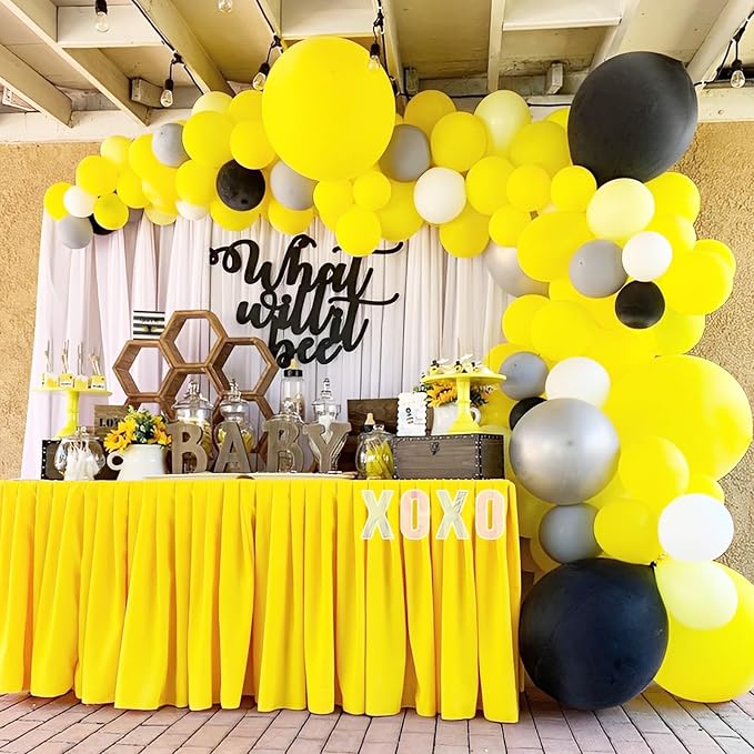 Voircoloria 90pcs Yellow Balloons Garland Arch Kit, 18 12 10 5 Inch | - Image 7