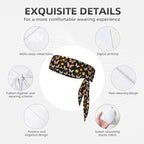 Men Women Novelty Sports Sweatbands Head Decor for Running Athletic Shower, Elastic Multifunction Goth Butterfly Moth Sun Moon Head Ribbon Headdress