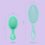 Wet Brush Mini Detangler Hair Brush for Gentle Knot Removal, Compact Travel Size, Soft Bristles for Pain-Free Detangling, Less Breakage, Works on All Hair Types, Limited Edition, Prismatic Glow Green