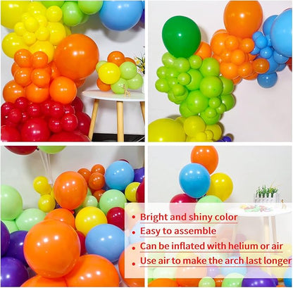 Rainbow Balloon Arch Kit 111Pcs 18 12 5 Inch Latex Colorful Party Balloons - Image 5